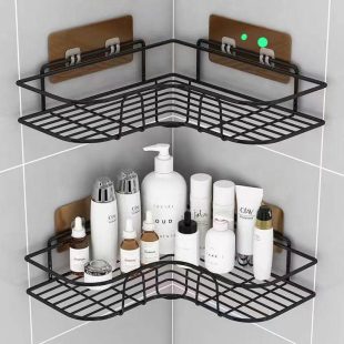 A Set of 2 Corner Shower Caddy Organizer for Bathroom