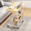 Adjustable Overbed Bedside Table Rolling Laptop Stand & Desk