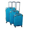 Plastic Full Set Travel Suitcase 3pcs Blue