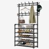 5 Layer Shoe Rack, Hat & Coat Rack – Black