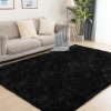 Large fluffy Center Carpet 200x250cm – Black