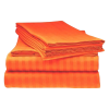 4pc Egyptian Striped Bedsheets 5by6 & 6by6 2 Pillowcases 2 Bedsheets – Orange