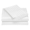 4pc Egyptian Striped Bedsheets 5by6 & 6by6 2 Pillowcases 2 Bedsheets – White