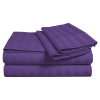 4pc Egyptian Striped Bedsheets 5by6 & 6by6 2 Pillowcases 2 Bedsheets – Purple