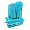 Rubber Travel Suitcase Full Set 3pcs Blue