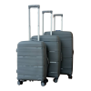 Rubber Travel Suitcase Full Set 3pcs
