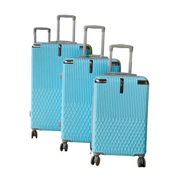 Rubber Travel Suitcase Full Set 3pcs
